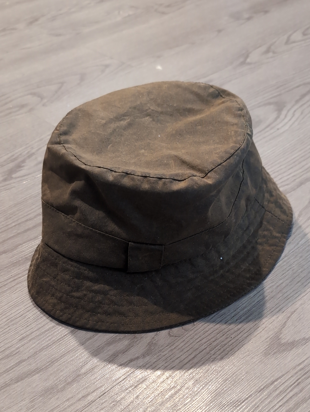 Barbour Brown Waxed Cotton Sports Hat